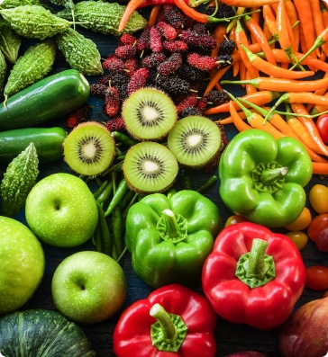 Fruits, légumes et légumineuses