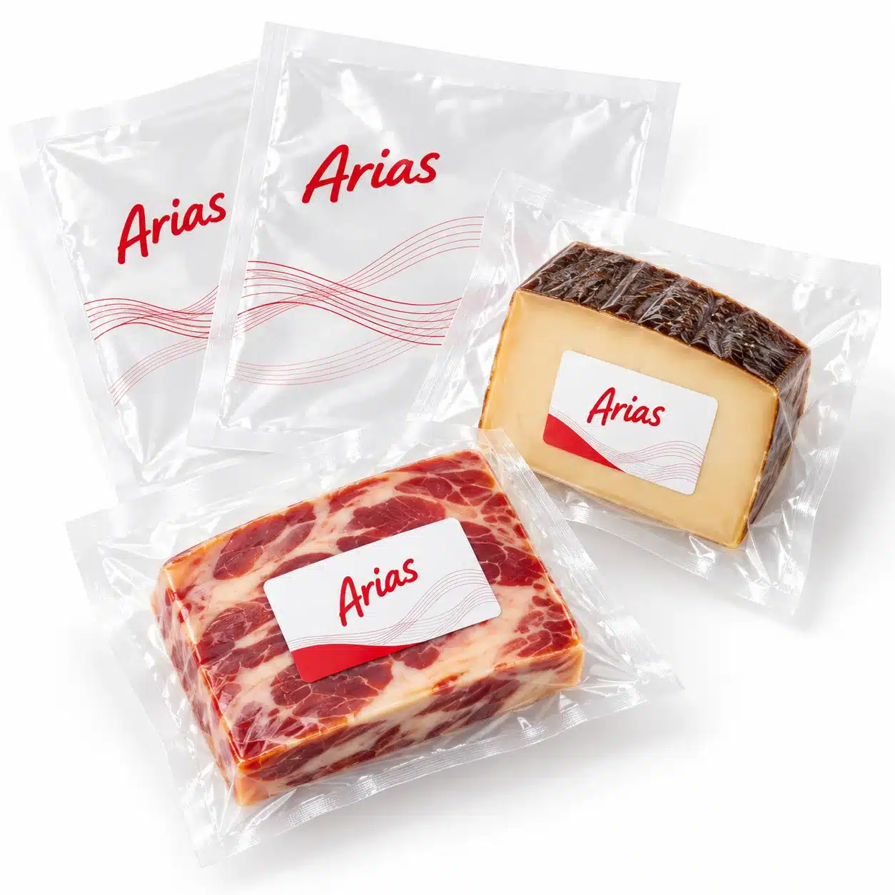 Carne curada y queso en bolsas de vacío laminadas Ariplex-2